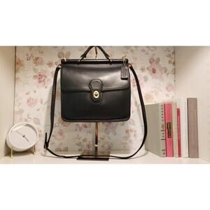 Vintage COACH Black Willis Crossbody Bag Brass Hardware #9927 (PLZ READ NOTES)